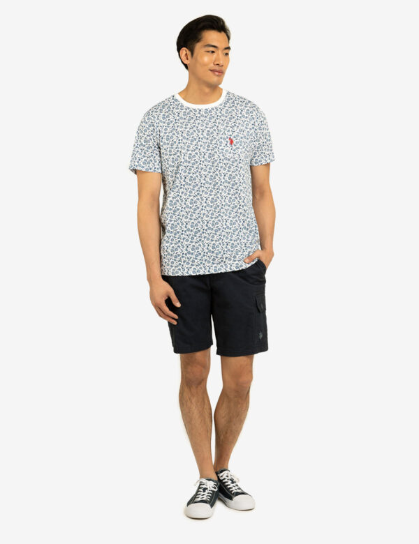 FLORAL PRINTED CREW NECK T-SHIRT WITH POCKET - Image 4