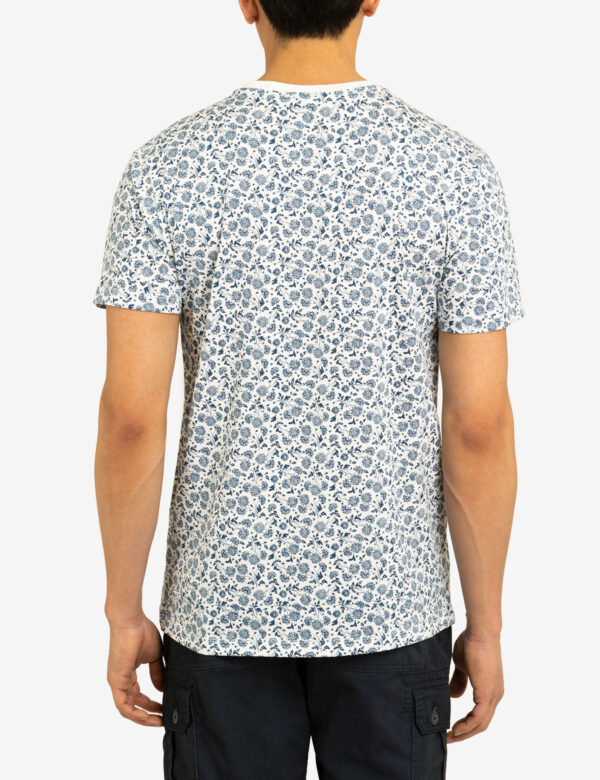 FLORAL PRINTED CREW NECK T-SHIRT WITH POCKET - Image 7