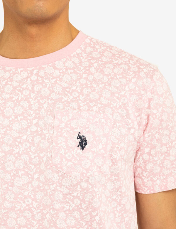 FLORAL PRINTED CREW NECK T-SHIRT WITH POCKET - Image 16