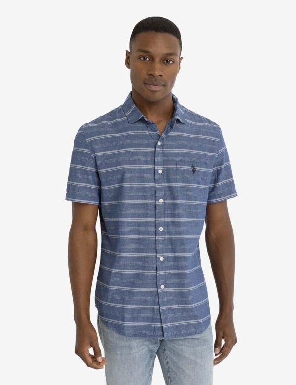 WHITE LABEL STRIPE SHORT SLEEVE WOVEN SHIRT - Image 9