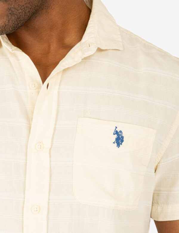 WHITE LABEL STRIPE SHORT SLEEVE WOVEN SHIRT - Image 7