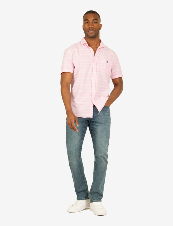 WHITE LABEL STRIPE SHORT SLEEVE WOVEN SHIRT - Image 16