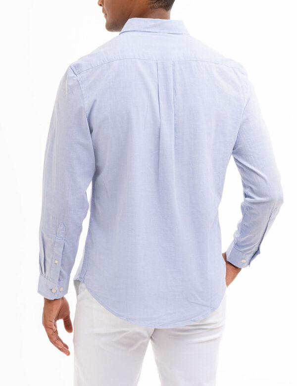 LONG SLEEVE HEATHER POPLIN WOVEN SHIRT - Image 7
