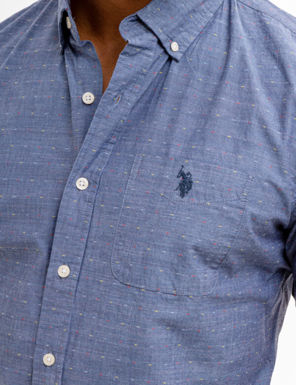 SWISS DOT WOVEN SHIRT WITH POCKET - Image 4