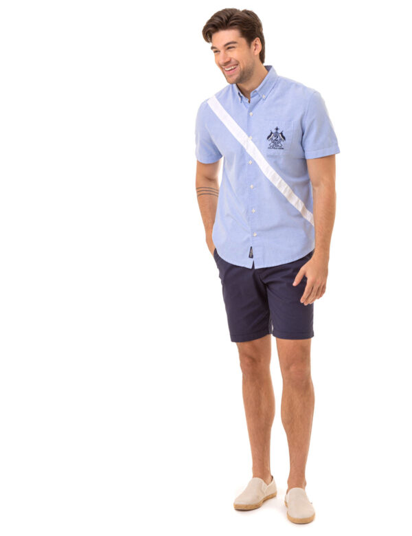 SOLID DIAGONAL STRIPE OXFORD WOVEN SHIRT - Image 2