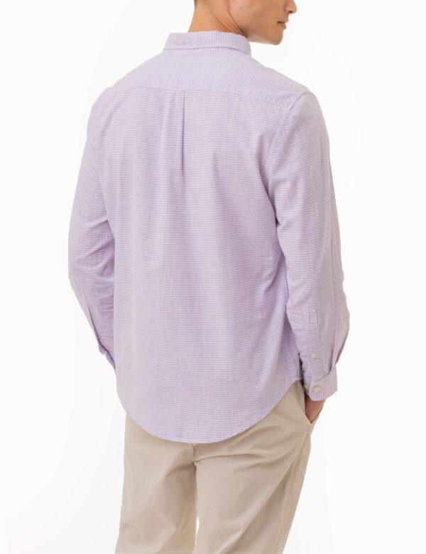 LONG SLEEVE HORIZONTAL STRIPE WOVEN SHIRT - Image 3