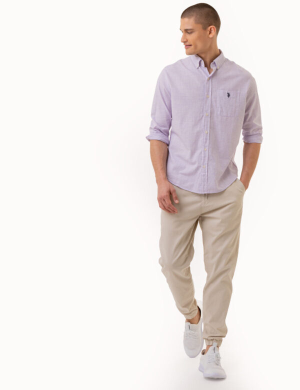 LONG SLEEVE HORIZONTAL STRIPE WOVEN SHIRT - Image 2
