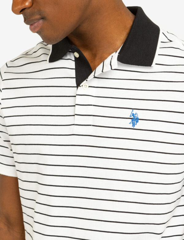 YARN DYE STRIPE JERSEY POLO SHIRT - Image 2