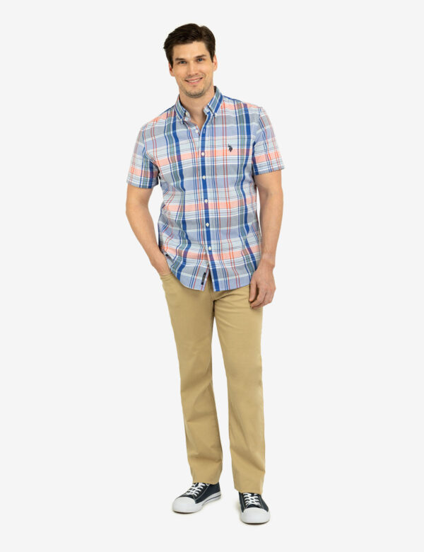 PLAID SHORT SLEEVE WOVEN SHIRT WITH POCKET - Image 4