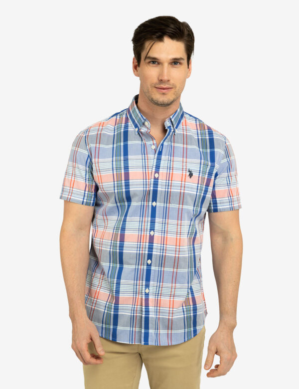 PLAID SHORT SLEEVE WOVEN SHIRT WITH POCKET - Image 3