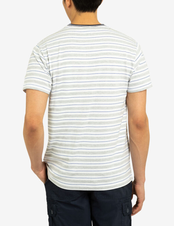 YARN DYE STRIPE JERSEY CREW NECK T-SHIRT - Image 4