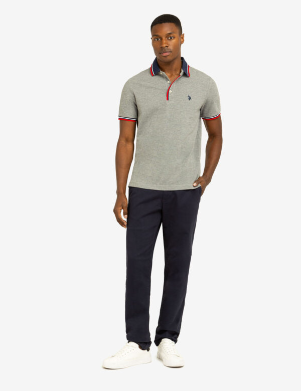SIGNATURE STRIPE RIB TIPPED TRIM POLO SHIRT - Image 3