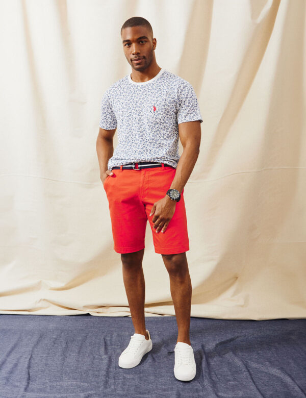 FLORAL PRINTED CREW NECK T-SHIRT WITH POCKET - Image 2